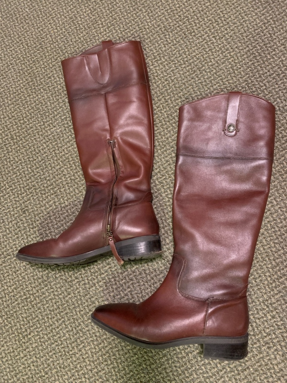 Sam Edelman Tall Leather Riding Boots in Brown